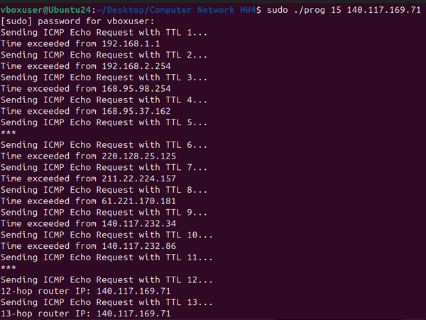 ICMP Packet Processing