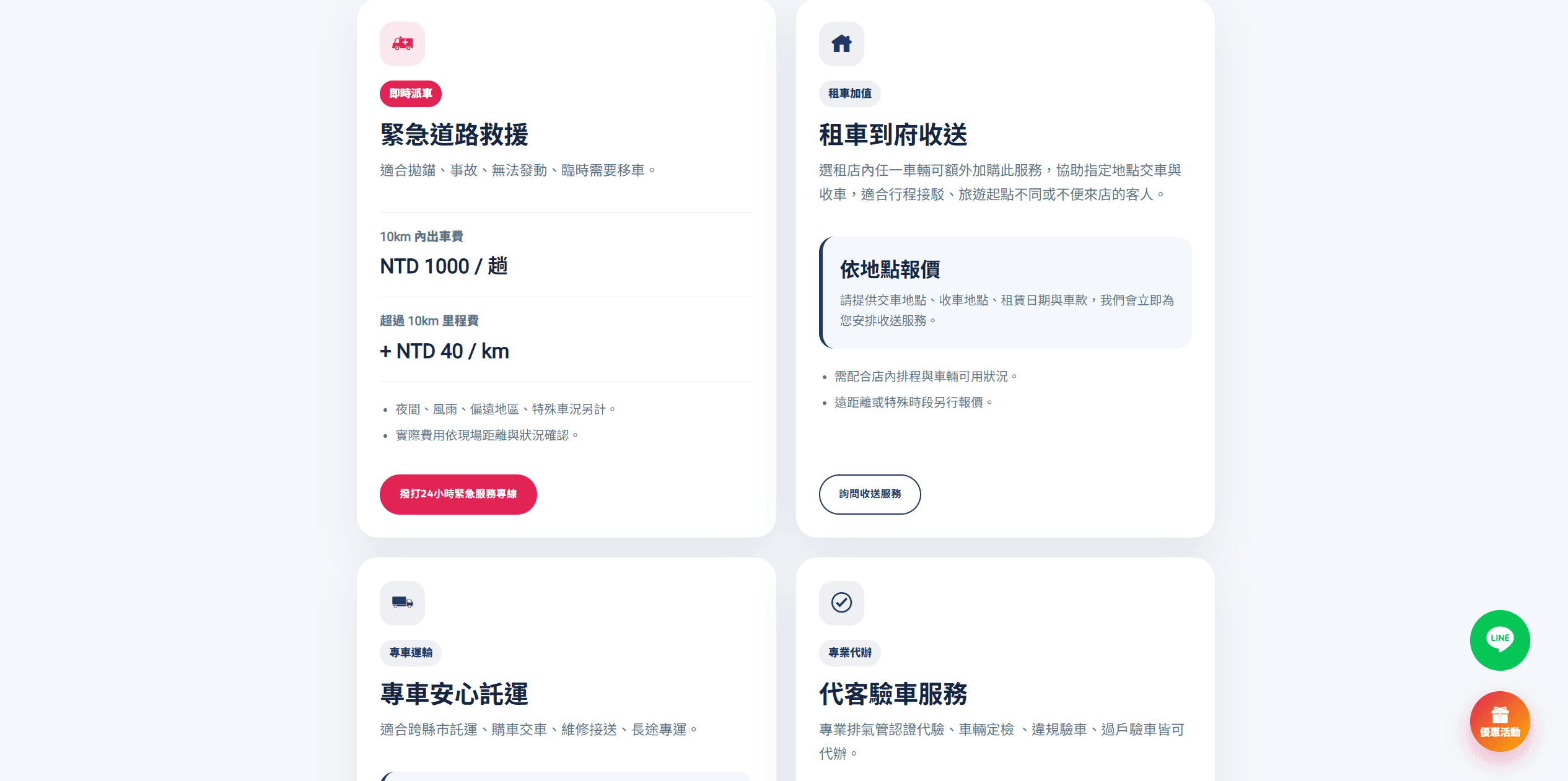 卡片式服務說明
